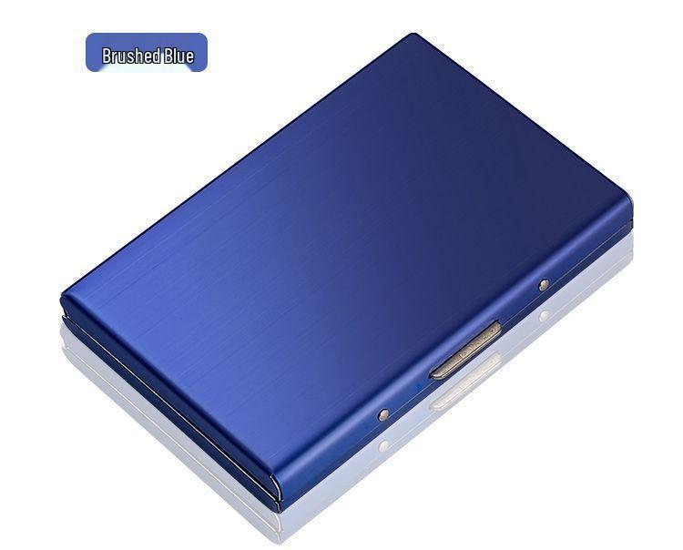 Multifunctional Anti-Theft Stainless Steel Card Holder: Portable Multi-Slot Wallet for Men.