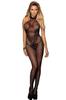 Чулки для тела с открытой спиной и шейным ремешком Fantasy 3024