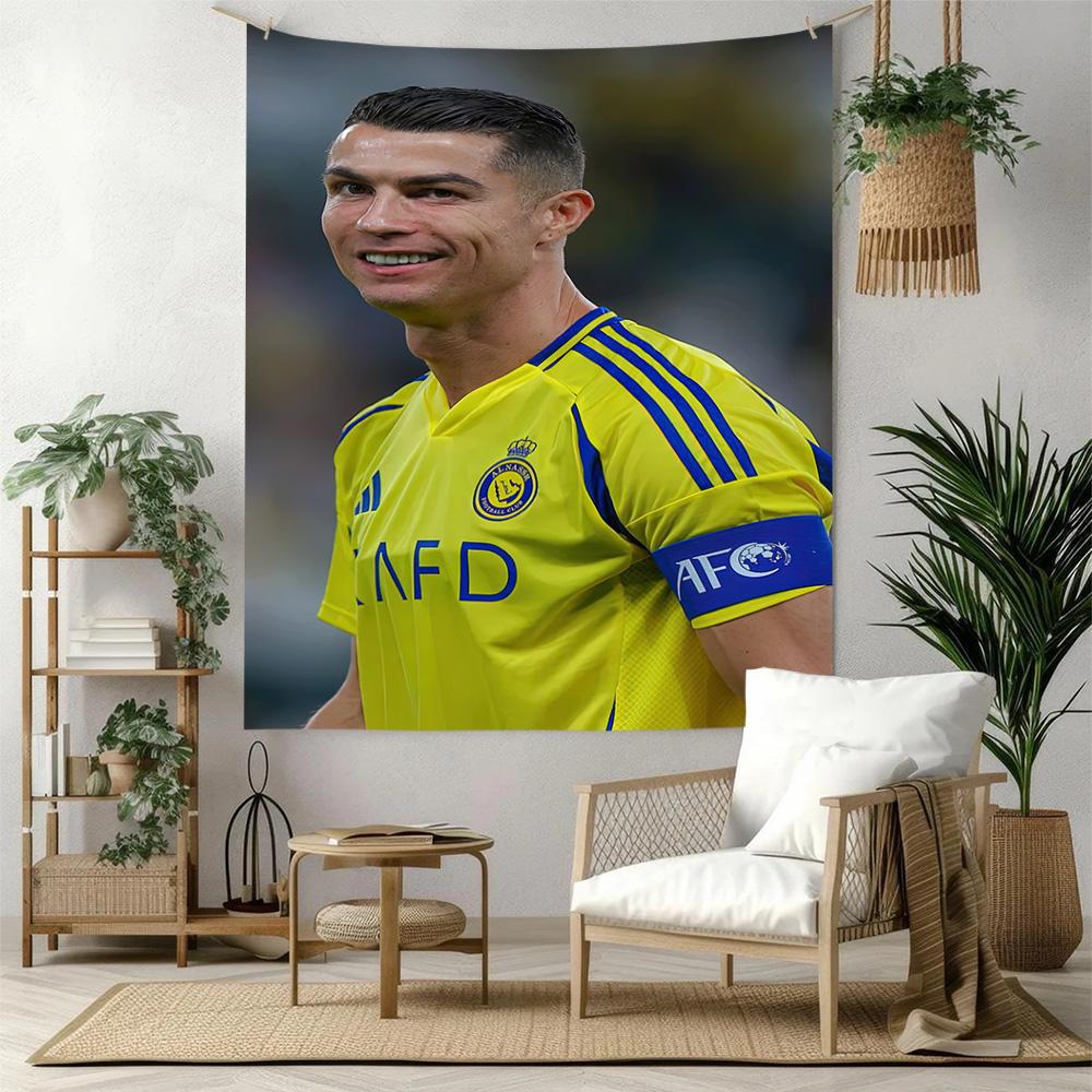 Cristiano Ronaldo Wall Decor Tapestry Art For Pet Memorial Birthdaywedding Party Backdrop Family Gift