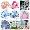 50 Pcs Latex Balloons Set Metallic Confetti Balloons Easy To Assemble Party Balloons with Ribbon for Kids Birthday Baby Shower Weddings Supplies