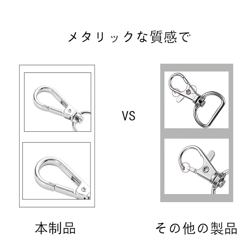 [Small shop] key ring 2 sets metal stainless Fashionable key ring Detachable double ring flat key ring ring DIY handicraft supplies