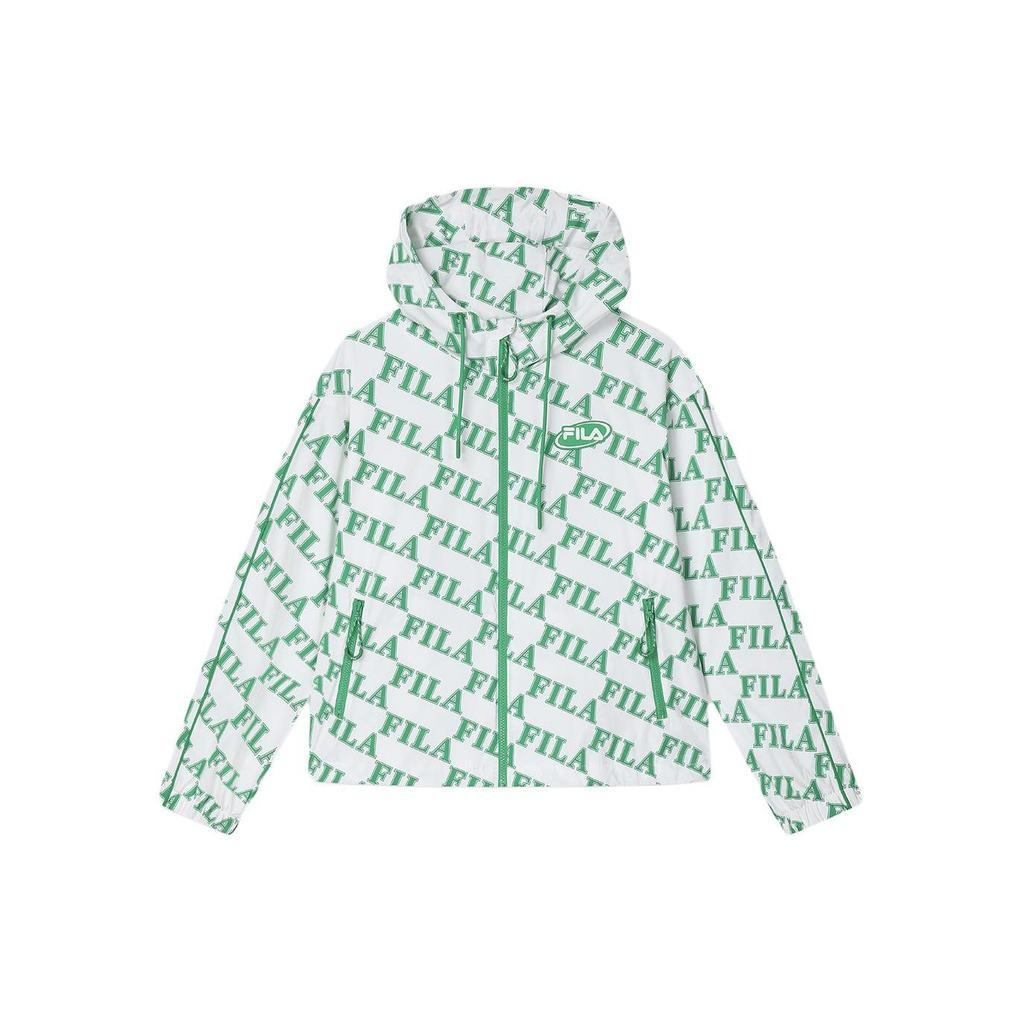 Fila Повседневная тканая куртка с капюшоном и принтом букв Женские куртки F11W419703F-ZB