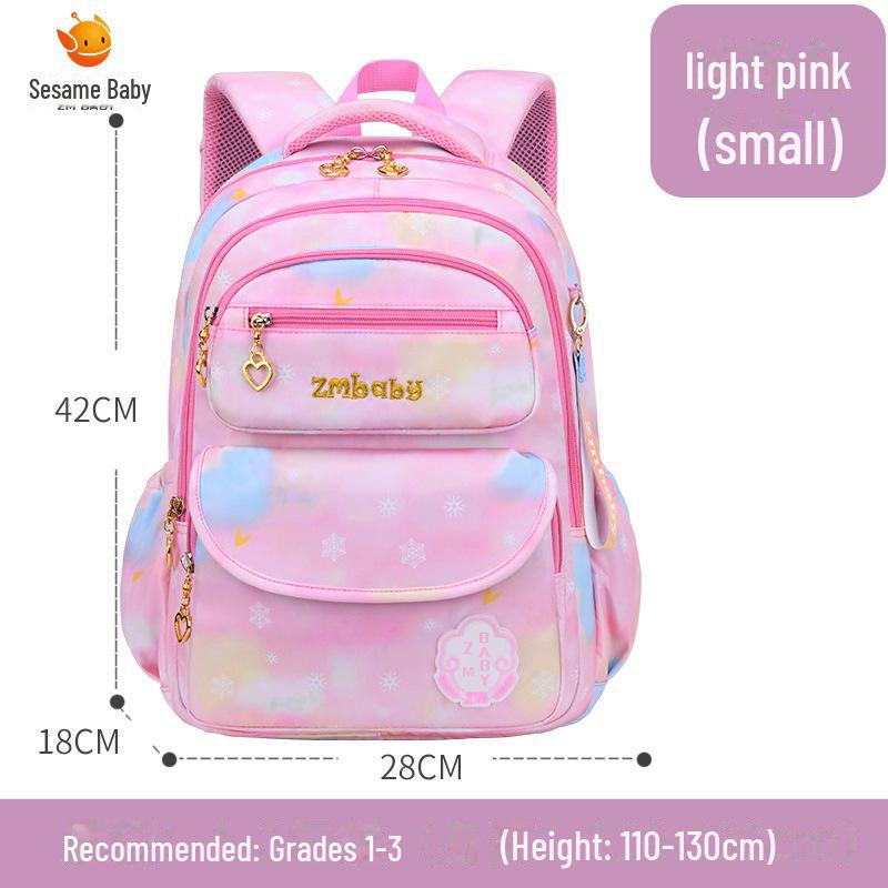 Sesame Primary School Backpack for Girls, 6-12 Years – Cute, Wear-Resistant, Large Capacity.