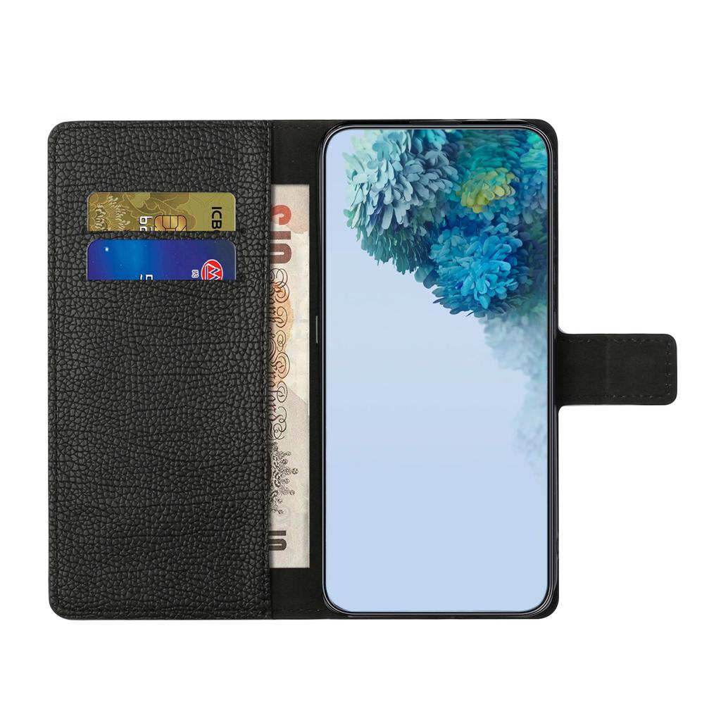 For Motorola Moto G86 5G/G86 Power 5G Case PU Leather Wallet Phone Cover Litchi Texture,Black