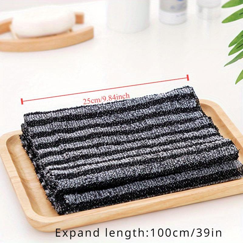 1 шт. Мужская отшелушивающая люфа для глубокой очистки - Полосатый аксессуар для ванны и душа для скрабирования спины и мытья тела