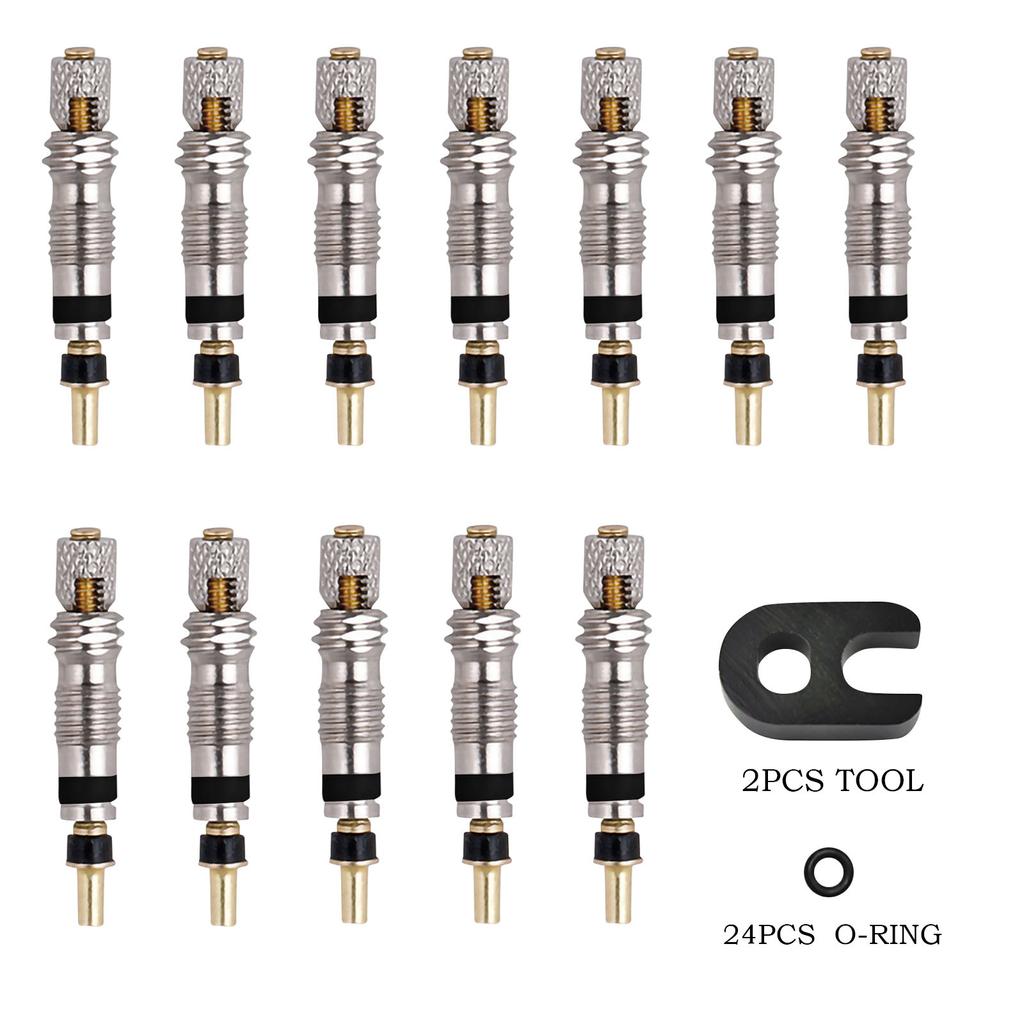 Велосипедный сердечник 2/6/12 шт., латунный сердечник для шин, дорожный велосипед, бескамерный набор инструментов, удлинительная насадка, инструмент