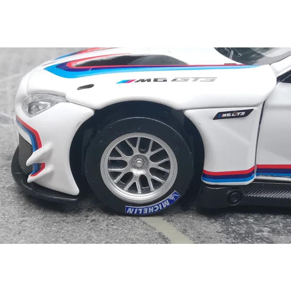1/32 BMW M6 GT3 Раллийный Автомобиль Сплав Модель Автомобиля Игрушка Литье под Давлением Звук и Свет Автомобильные Игрушки для Детей Транспортное Средство
