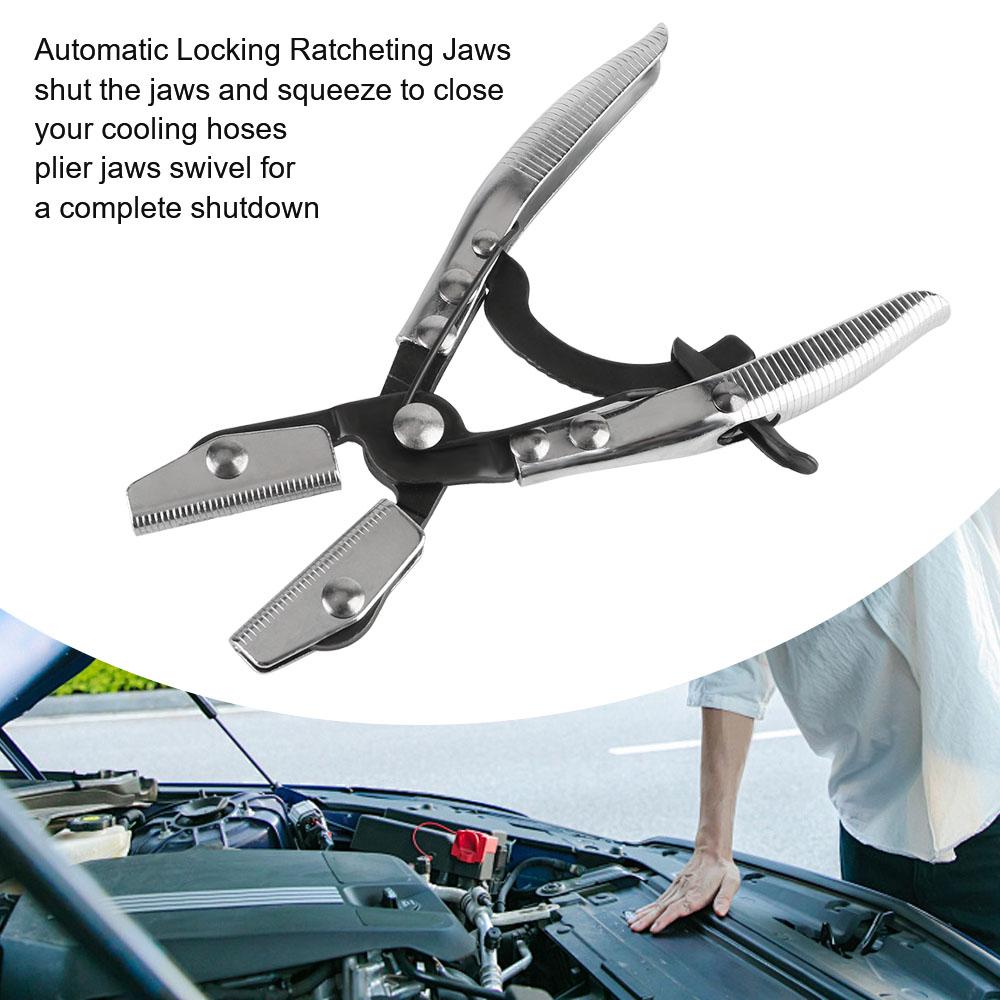 3Pcs Flat Mouth Pliers Car Oil Pipe Sealing Pliers Fuel Hose Pinch Off Pliers Automatic Lock Length Garage Tools Repairing Set