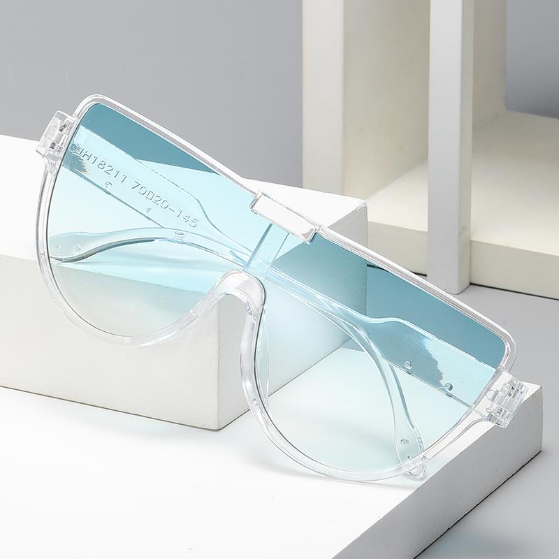 Модные Новые Ретро Оверсайз Солнцезащитные Очки Женские Цельная Оправа Очки Панк Стиль Уличная Фотография Очки