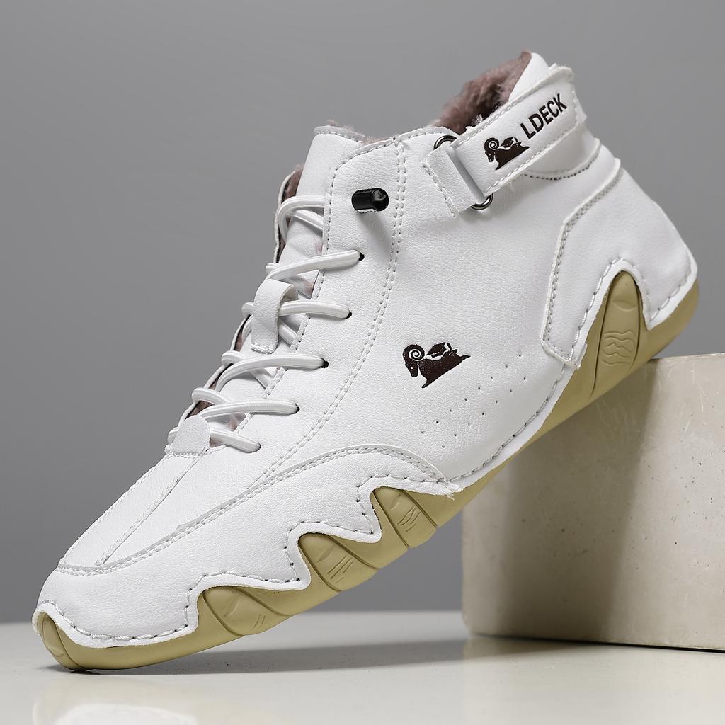 Зимние бархатные ботинки Мартина большого размера, мужские термохлопковые ботинки с высоким верхом, мужская спортивная и повседневная обувь