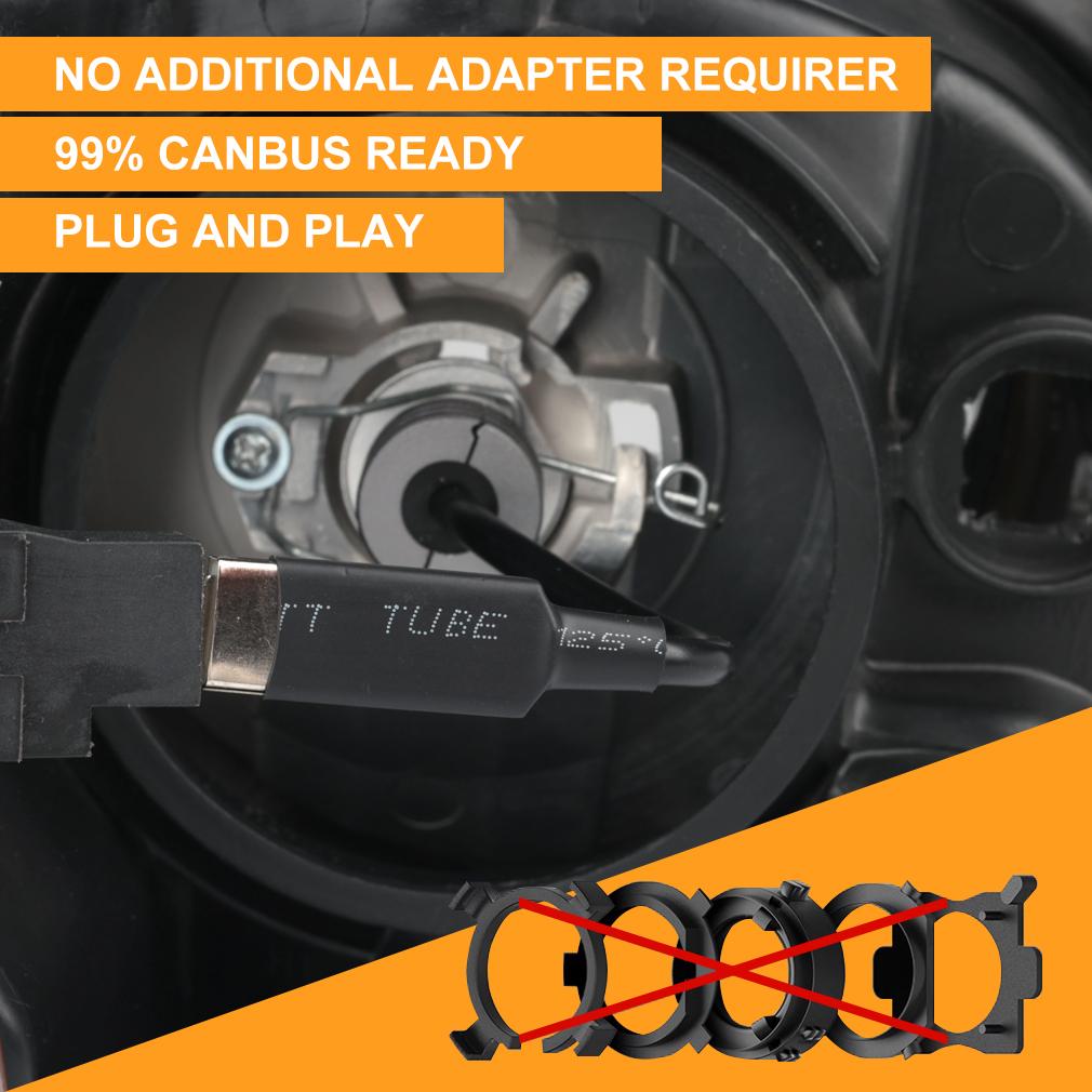 2 шт. 30000LM Canbus H1 светодиодные лампы для фар с одним проводом, мини-светодиодные лампы 3570 CSP, дальний ближний свет, автомобильные противотуманные фары 12 В 6500 К