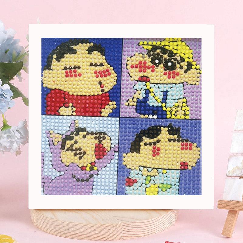 Детская алмазная мозаика Sanrio с наклейками-рамкой - Набор для самостоятельного изготовления, ручная работа, подарок