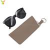 Hot Selling Leather Sunglasses Bag Portable Travel Glasses Case Eyeglasses Holder Pouch with O Ring