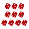 Rounded Corner Six Sided Dices Bulk Pack of 10 Assorted Color 16mm D6 Acrylic Dices Cubes with Number Dots for Kids Use
