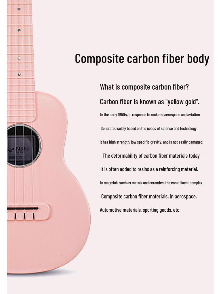 Nalu N1 Carbon Fiber 23" Ukulele - Beginner's Guide for Kids & Students
