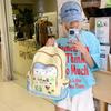 Cat Cute Contrast Cotton Large Capacity Backpack New Japanese Junior High School Students Joker Backpack.