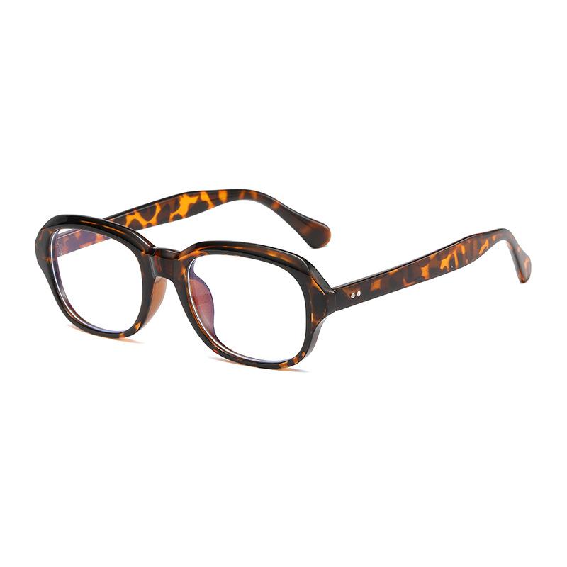 66016 Новые противосиние плоские зеркальные очки 2024 Овальные простые тонкие очки для макияжа Оправа Интернет знаменитости Уличные очки