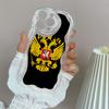 LZ15 Эмблема России дизайн Прозрачные мягкие волнистые чехлы для телефонов для iPhone 15 13 Pro Max 12 mini 14 8 Plus XS Max XR 6 Защитная задняя крышка