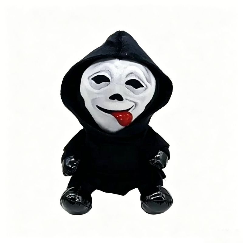 Scream 6 Plush Ghost Face Stuffed Plush Soft Stuffed Horror Killer Plushie Doll Black Robe White Mask Collectible Gift For Fans