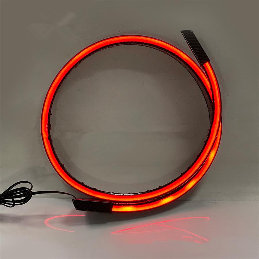 Универсальный глянцевый черный светодиодный задний стоп-сигнал с динамическим указателем поворота, спойлер на крышу багажника автомобиля, лип спойлер, крышка заднего антикрыла