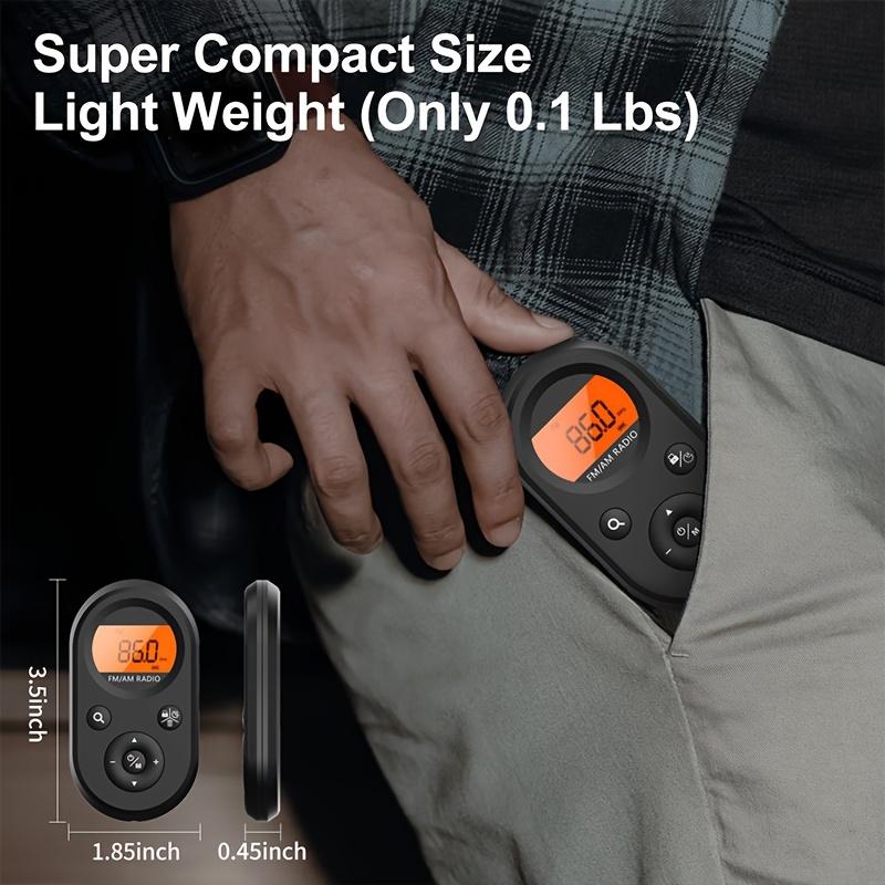 Портативное радио, персональное карманное радио с возможностью подзарядки, хороший радиоэффект, стереонаушники, подсвечиваемый экран, возможность хронометража