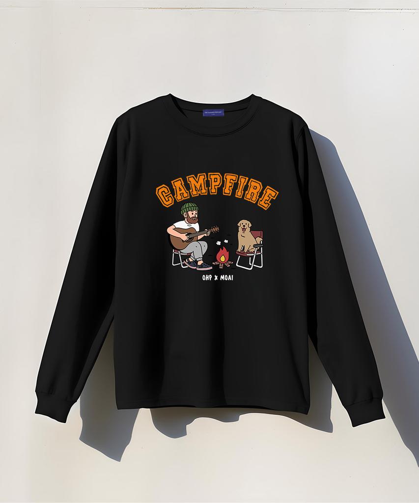 OHP Ohp X Моаи Кемпинг Футболка с длинным рукавом и круглым вырезом