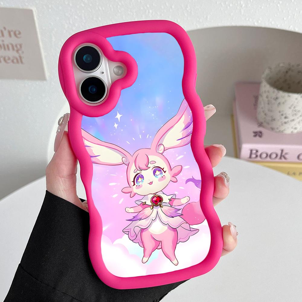 HSR Mem Чехол для мобильного телефона из ТПУ с волнистым краем для iPhone 17 16 15 14 13 12 11 Air Pro Max Plus Цветная крышка