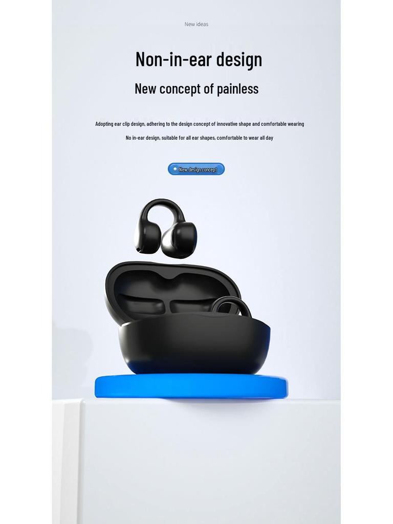 Спортивные Bluetooth-наушники I113: Беспроводная костная проводимость, Крепление-клипса, Комфортное длительное ношение, Без боли.
