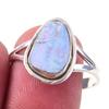 Натуральный Австралийский Опал Драгоценный Камень 925 Проба Стерлинговое Серебро Ювелирное Кольцо S.9 h9H29