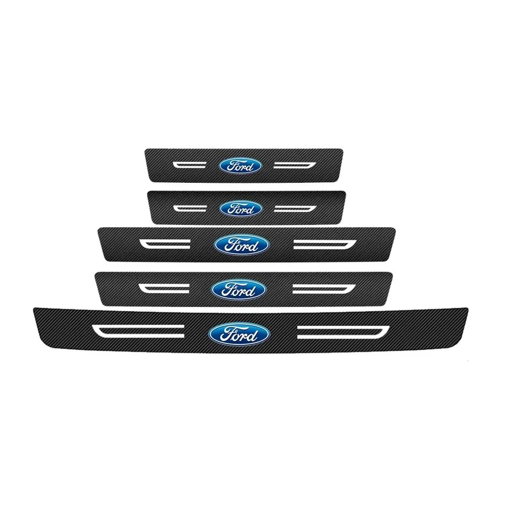 Автомобильная наклейка Ford Автомобиль Передняя Задняя Дверь Порог Антицарапины Наклейки для Ford S MAX Kuga Mondeo Focus Fiesta Explorer Fusion Edg