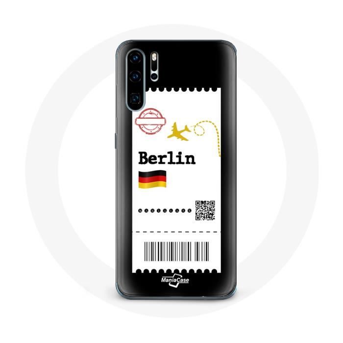 Case for Huawei P30 Berlin Flight Ticket
