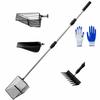 Manure Tool with Interchangeable Heads Serrated Edge Chicken Cleaning Adjustable
