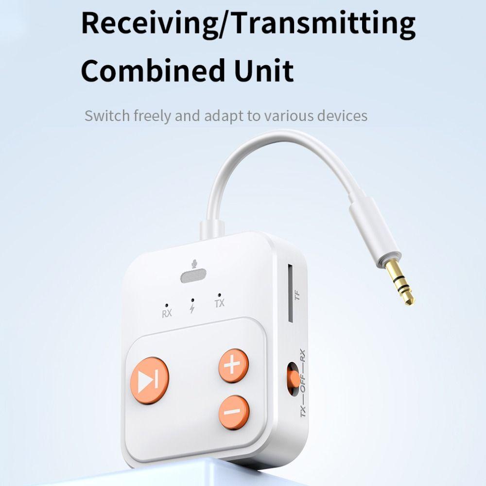 With Mic Wireless Receiver Transmitter Type-C Changing TX/RX BT Boxes  for TV Car Speaker