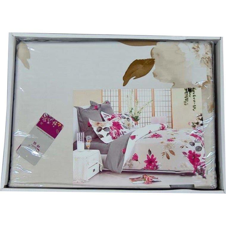 Elegant Composition of Satin Bedding in Shades of Pink and Ash