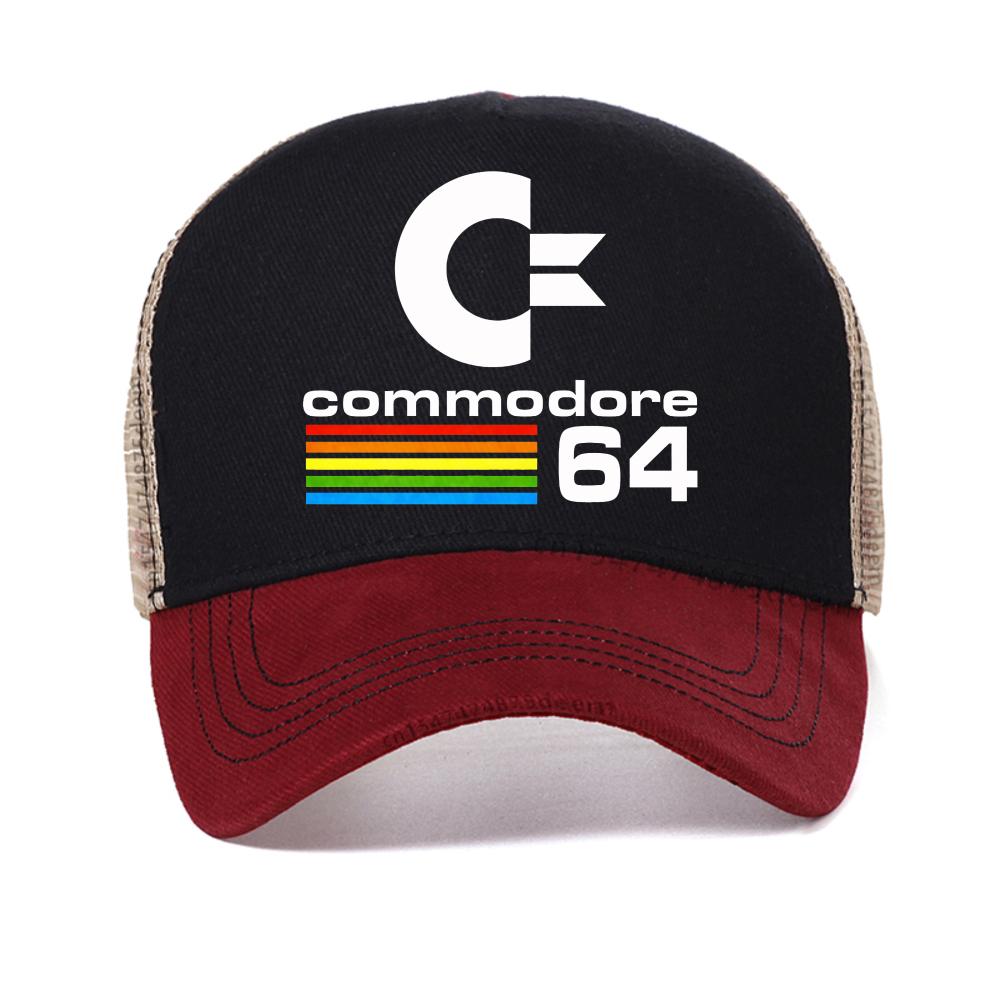 Сетчатая бейсболка Commodore 64 для улицы, повседневная, дышащая, сетчатая кепка-тракер, модная, спортивная, регулируемая кепка-snapback, gorras