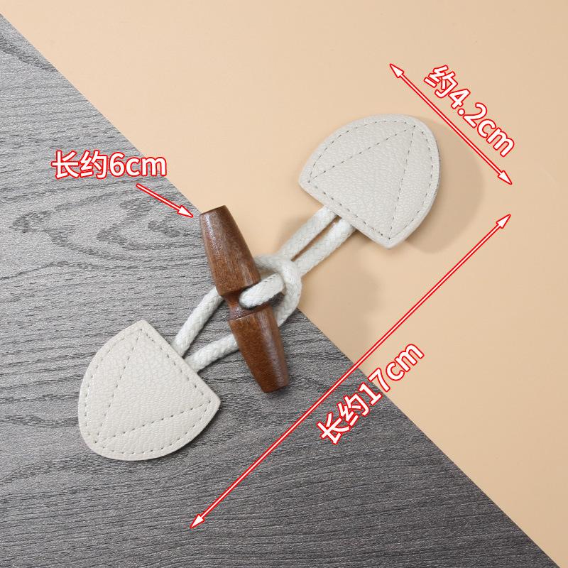 1 пара пуговиц-рожков для дафлкота, застежки для куртки, пуговицы-застежки с кожаной нашивкой, пуговицы для декора пальто, швейные аксессуары