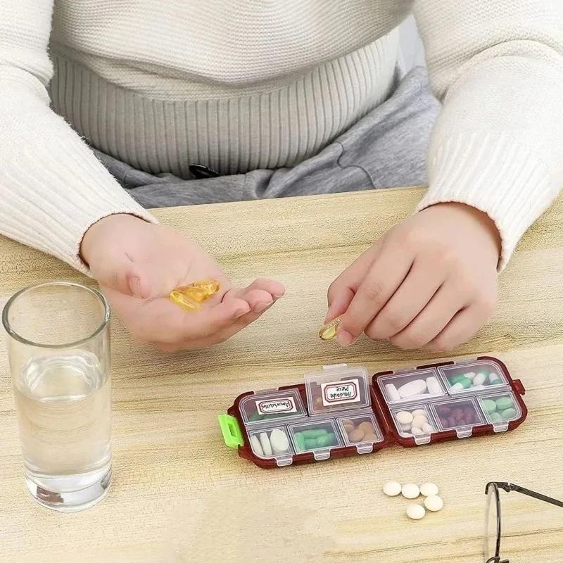 Новый удобный для путешествий таблетница дозатор таблеток органайзер для таблеток контейнер для таблеток разделитель лекарств коробки для лекарств