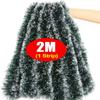 20/2M зеленая мишура гирлянда рождественские ленты украшение рождественская елка подвесной венок трость лента новогодний свадебный декор вечеринки