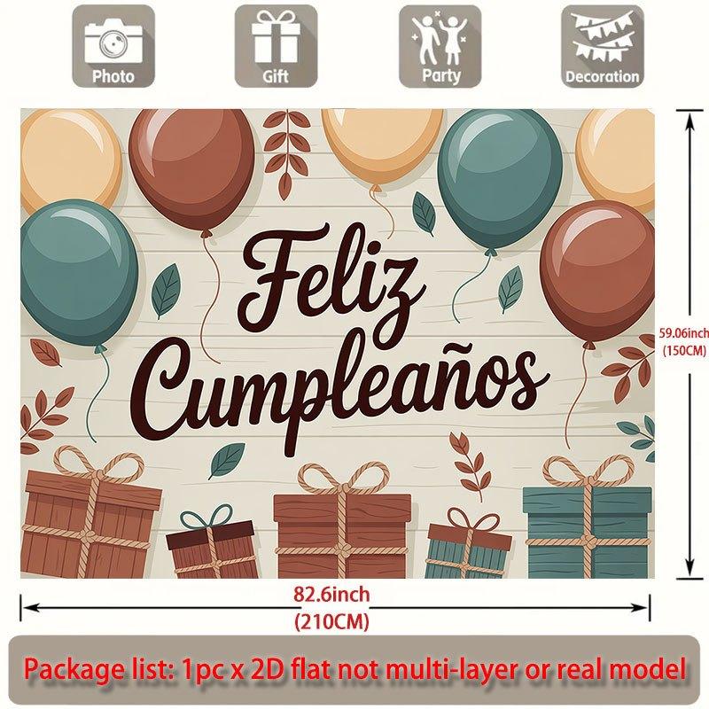 Party Backdrop Flat Feliz Cumpleaos Events Wedding Coming Ceremony Four Season Photo Booth Decor Front Door Decor Entryway