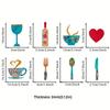 7pcs 2D Coffee-Themed Wall Art Vintage Wall Decor Country Style Kitchen Wall Sign  Kitchen Wall