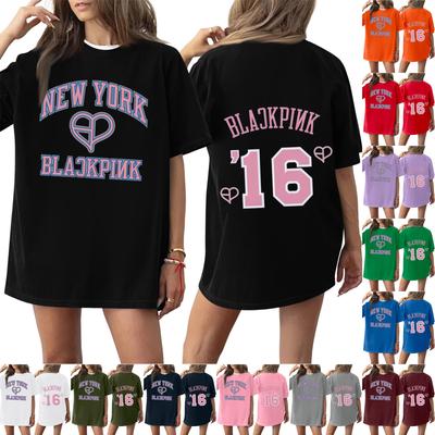 Женская футболка с круглым вырезом и короткими рукавами с принтом