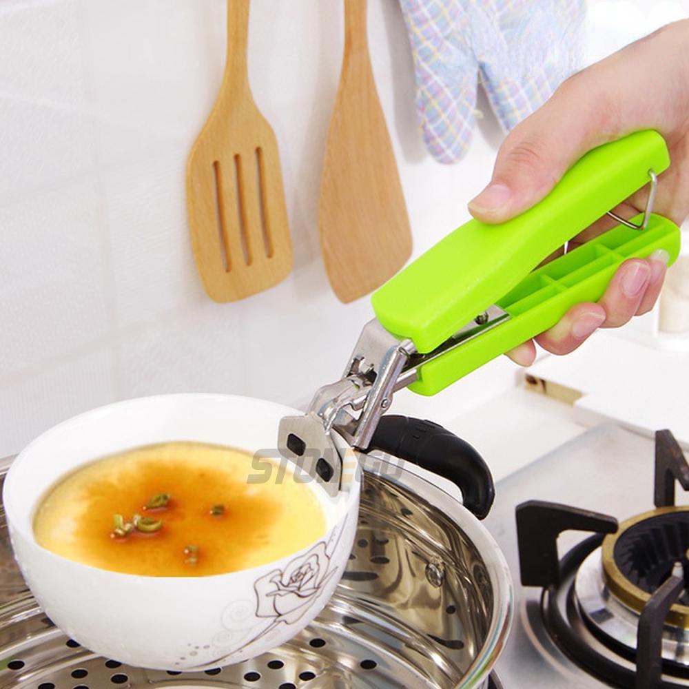 Hot Dish Plate Bowl Clip Clamp Gripper Hot Pot Pan Bowl Holder Handle Plate Tongs for Various Container Sizes Kitchen Tools