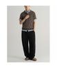 8SECONDS Ribbed Collar Neck Short Sleeve Knit Brown