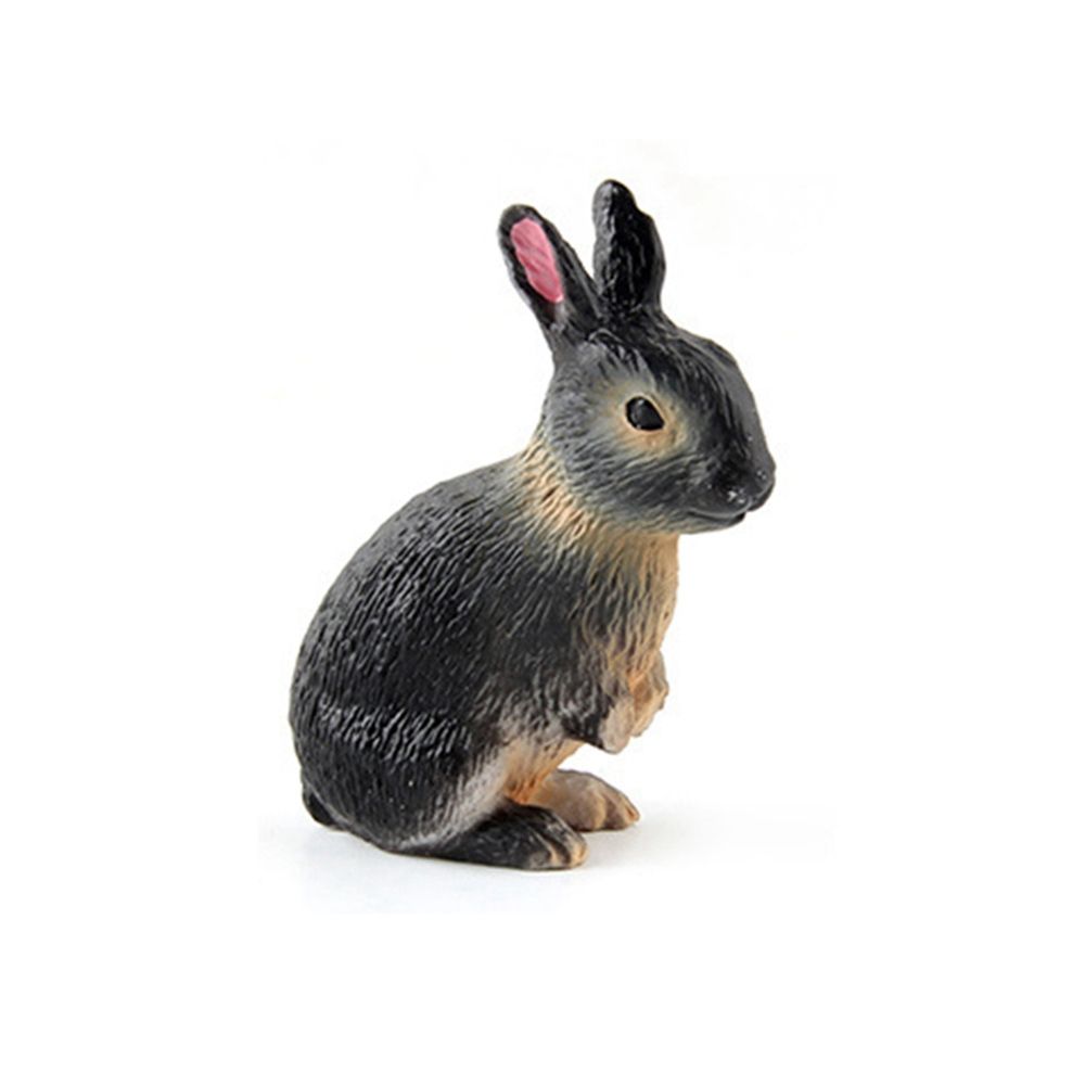 Rabbit Desktop Ornaments Simulated Zoo Rabbit Model Animal Figurine Home Decor Educational Toys