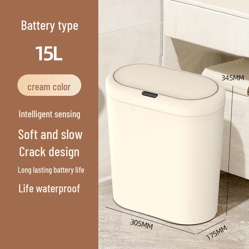 Press-Type Pop-Up Lid Trash Can for Kitchen, Bathroom, or Restaurant