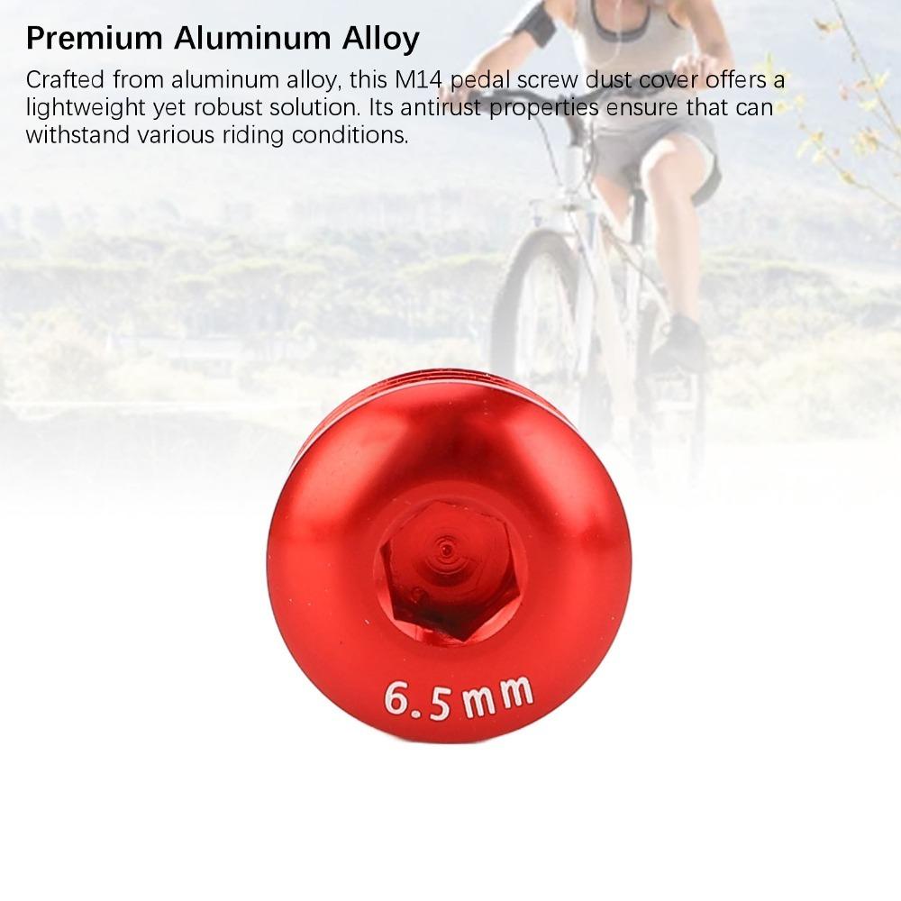 2PCS 6.5mm Bike Pedal Screw Cover M14 Thread Cycle Pedal Locking Screw Bike Pedal Protection