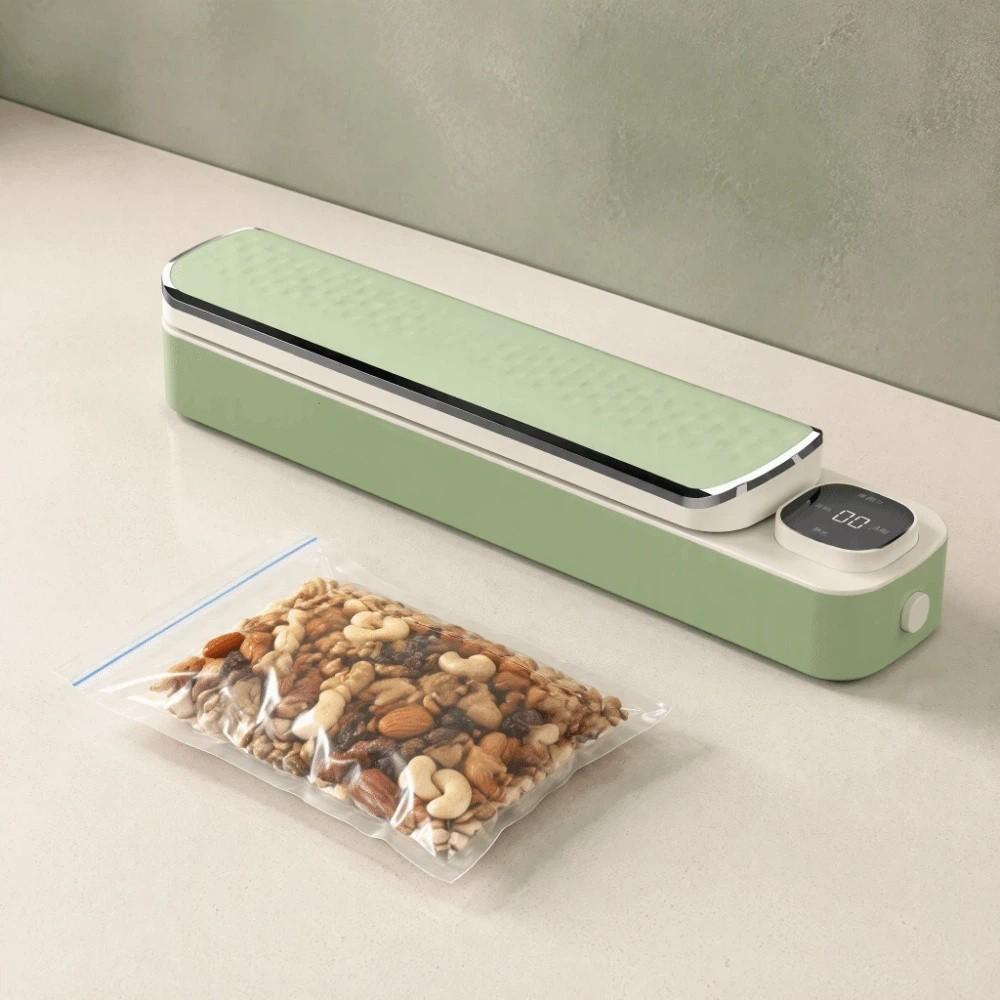 Built-in Cutter Vacuum Sealing Machine Extended Seal Bar Food Sealer Household Kitchen
