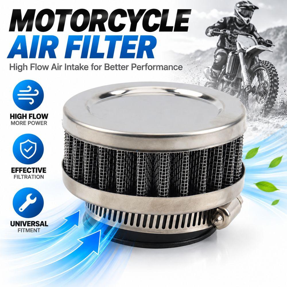 Rubber Flange Motorcycle Air Filter Filter Paper Intake Air Filter Off-Road Motorcycle