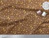 Soimoi Brown Poly Crepe Fabric Clove Food Fabric Prints By metre 52 Inch