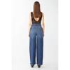 Women's Dark Blue Wide Leg Long Jeans